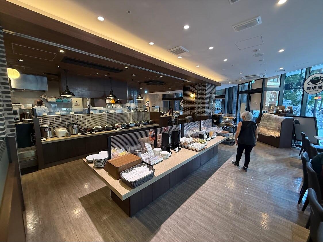 Breakfast buffet counter at Citadines Harbour Front Yokohama