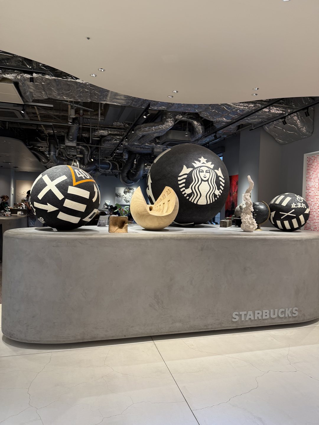 Inside the Starbucks Cafe and Art Gallery at BAL Kyoto